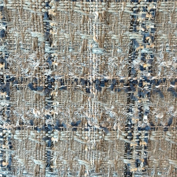 Blue Beaded Tweed Open Back Halter Dress XS - Picture 3 of 6